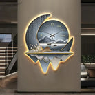 Dlight Decor Clock Wall Light with Luxury Crystal Glow D / 70x58cm / Remote dimming|With lamp Wall Art