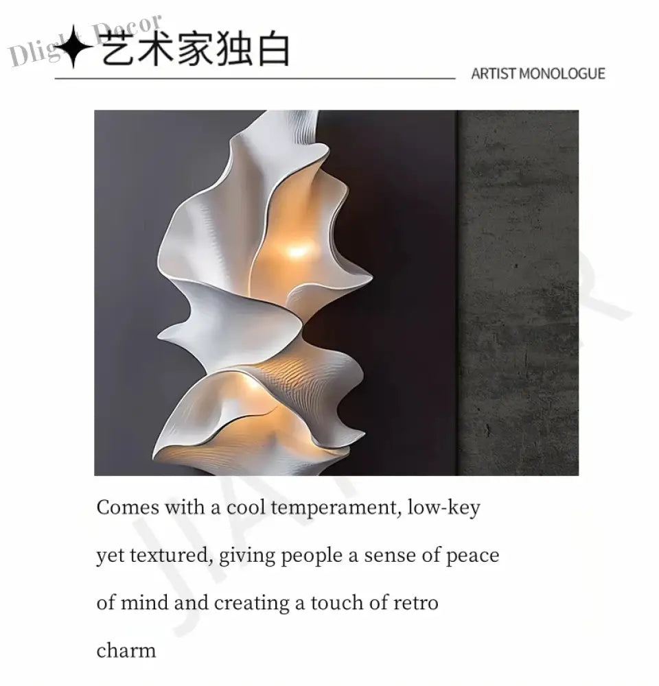 Dlight Decor Crystal Porcelain LED Wall Mural Light Wall Art