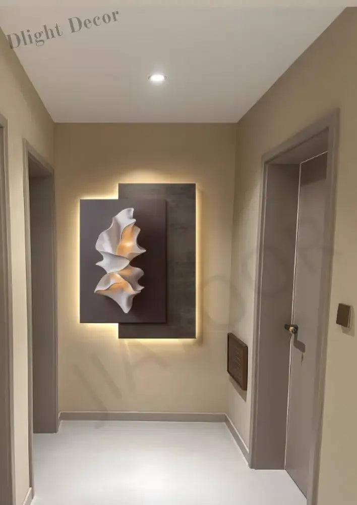 Dlight Decor Crystal Porcelain LED Wall Mural Light Wall Art