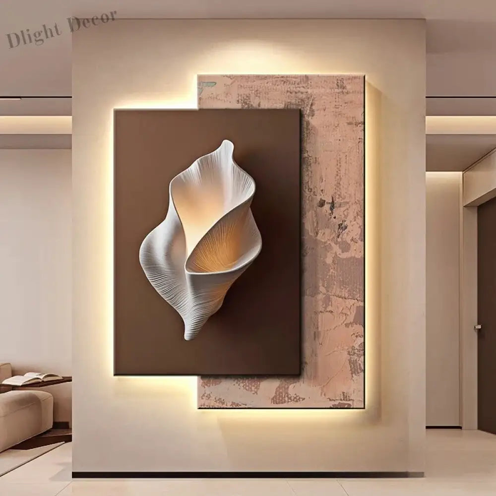 Dlight Decor Crystal Porcelain LED Wall Mural Light Wall Art