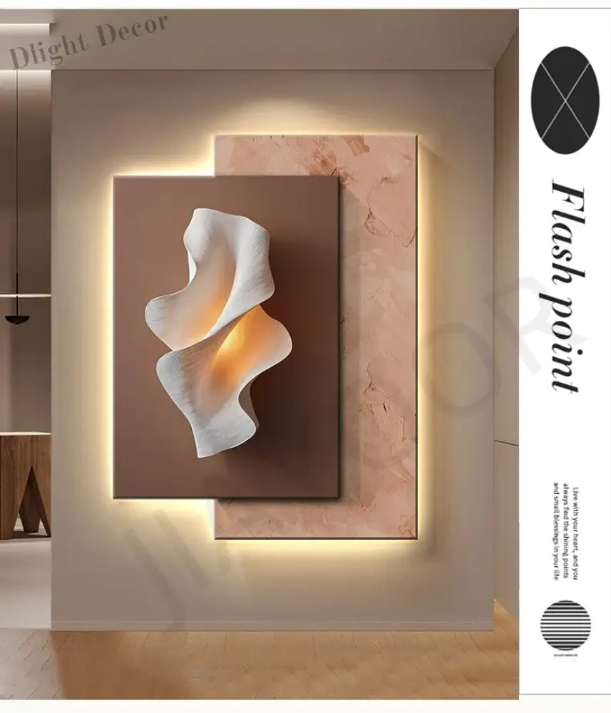 Dlight Decor Crystal Porcelain LED Wall Mural Light Wall Art
