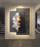 Dlight Decor Crystal Porcelain LED Wall Mural Light Wall Art