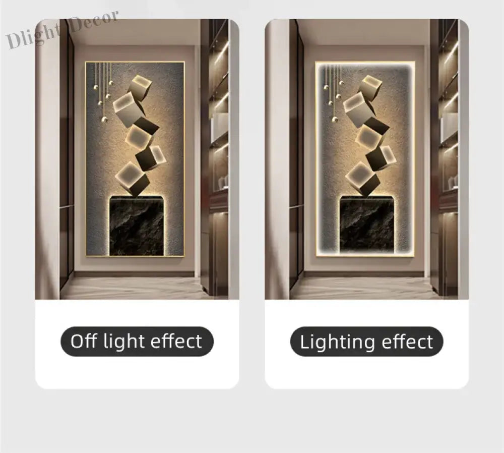 Dlight Decor Crystal Wall Art Glow Lamp for Interiors Wall Art