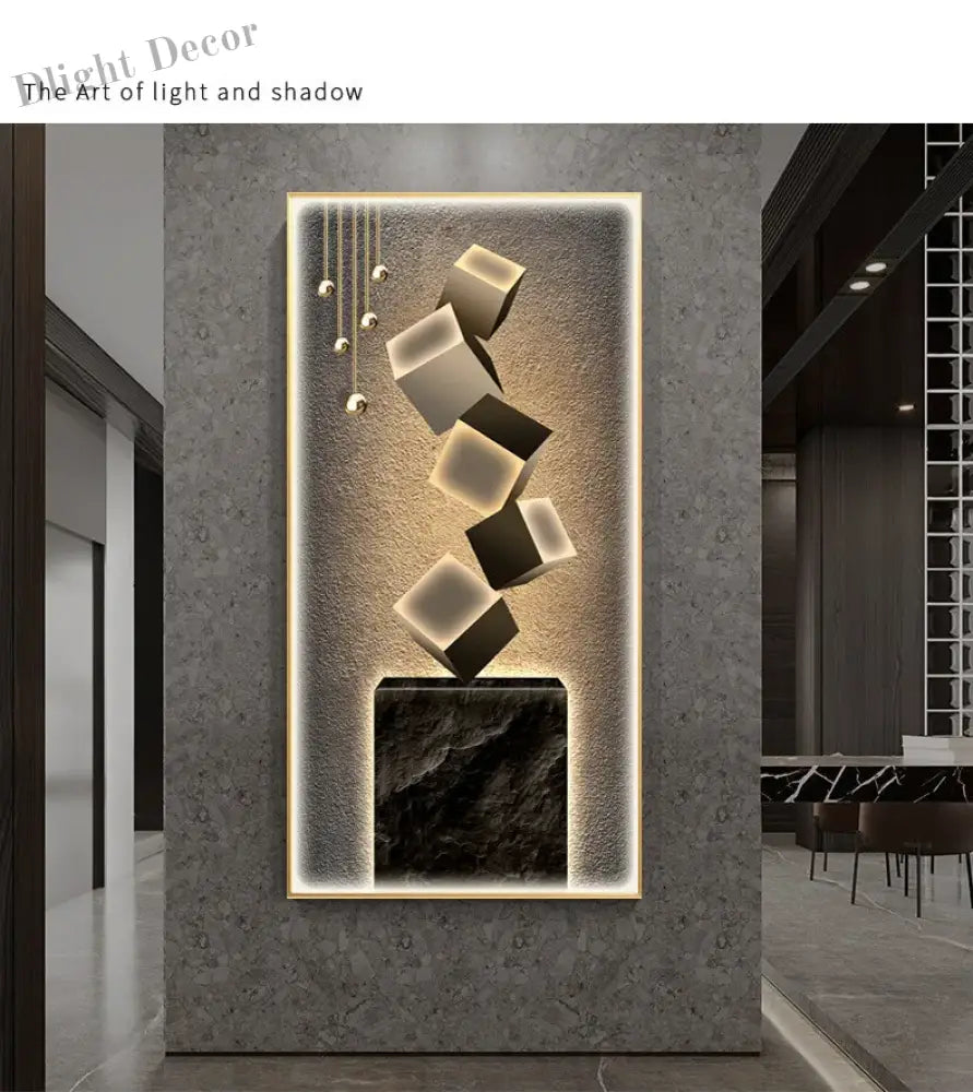 Dlight Decor Crystal Wall Art Glow Lamp for Interiors Wall Art