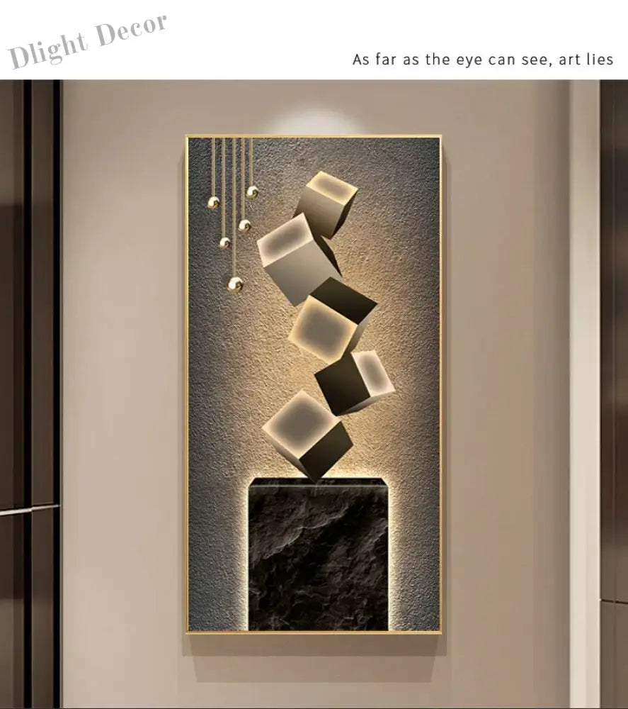 Dlight Decor Crystal Wall Art Glow Lamp for Interiors Wall Art