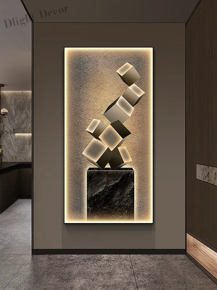 Dlight Decor Crystal Wall Art Glow Lamp for Interiors Wall Art