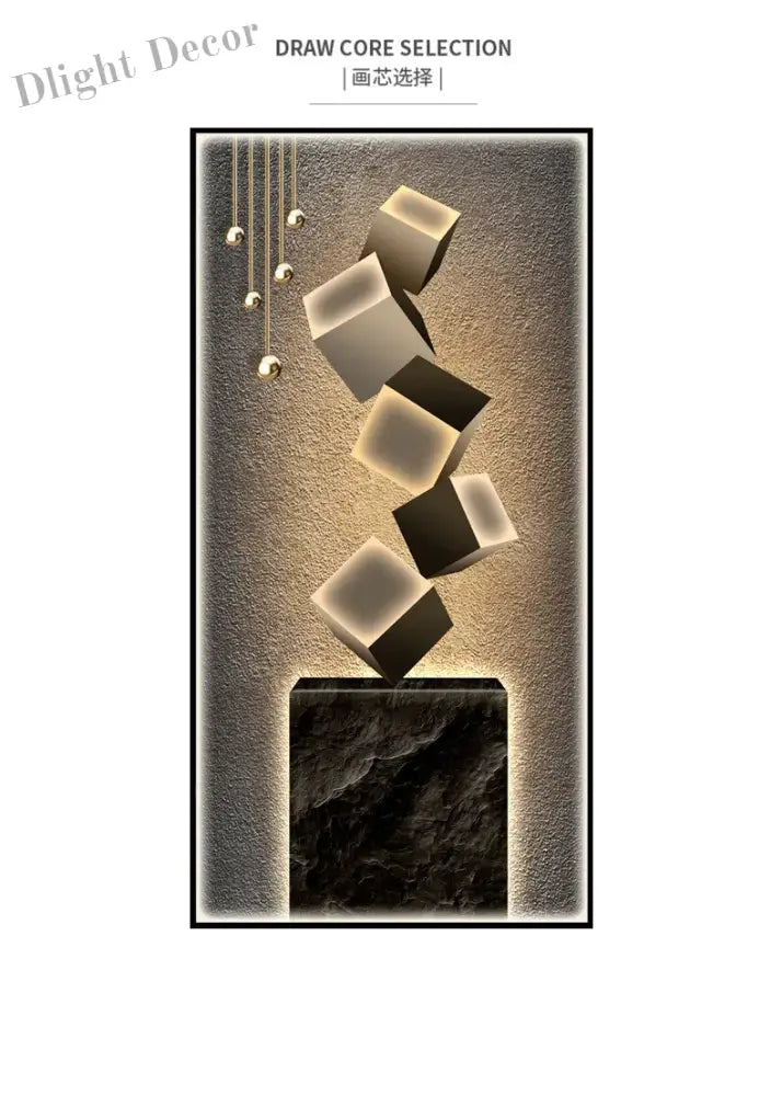 Dlight Decor Crystal Wall Art Glow Lamp for Interiors Wall Art