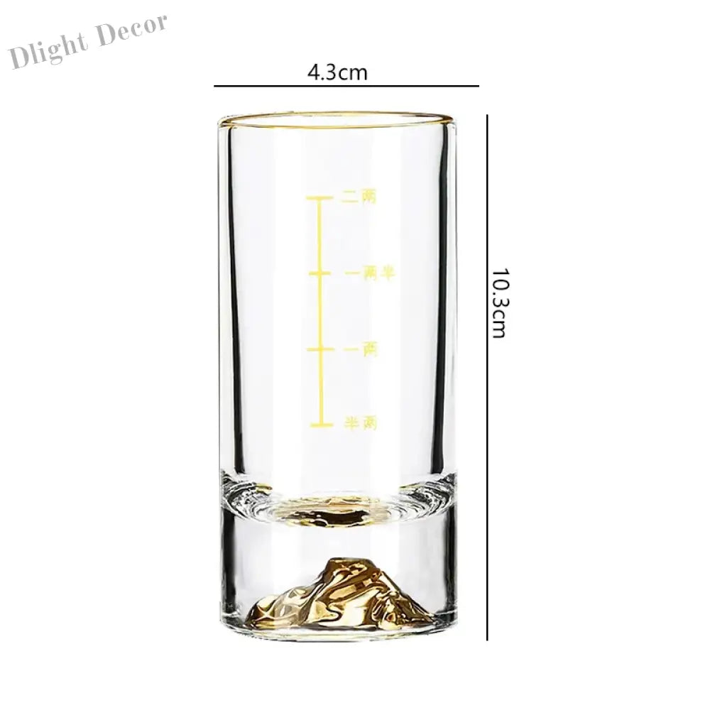Dlight Decor Golden Line Brandy Glass Set 100ml x6 100ml / 6pcs Glass