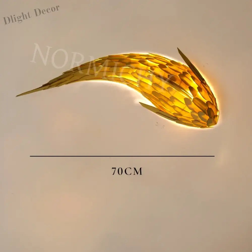 Dlight Decor Japanese Fish Wall Lamp Sculpture 70CM Wall Art