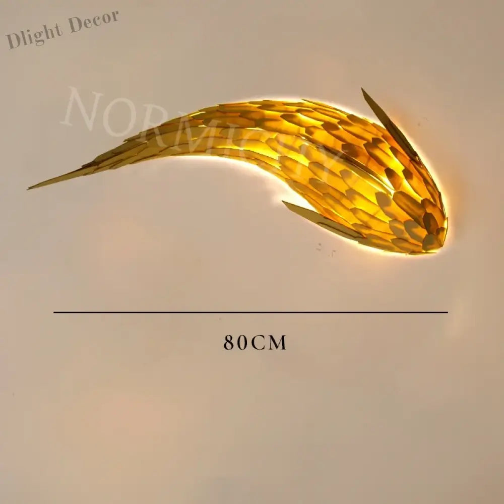 Dlight Decor Japanese Fish Wall Lamp Sculpture 80CM Wall Art