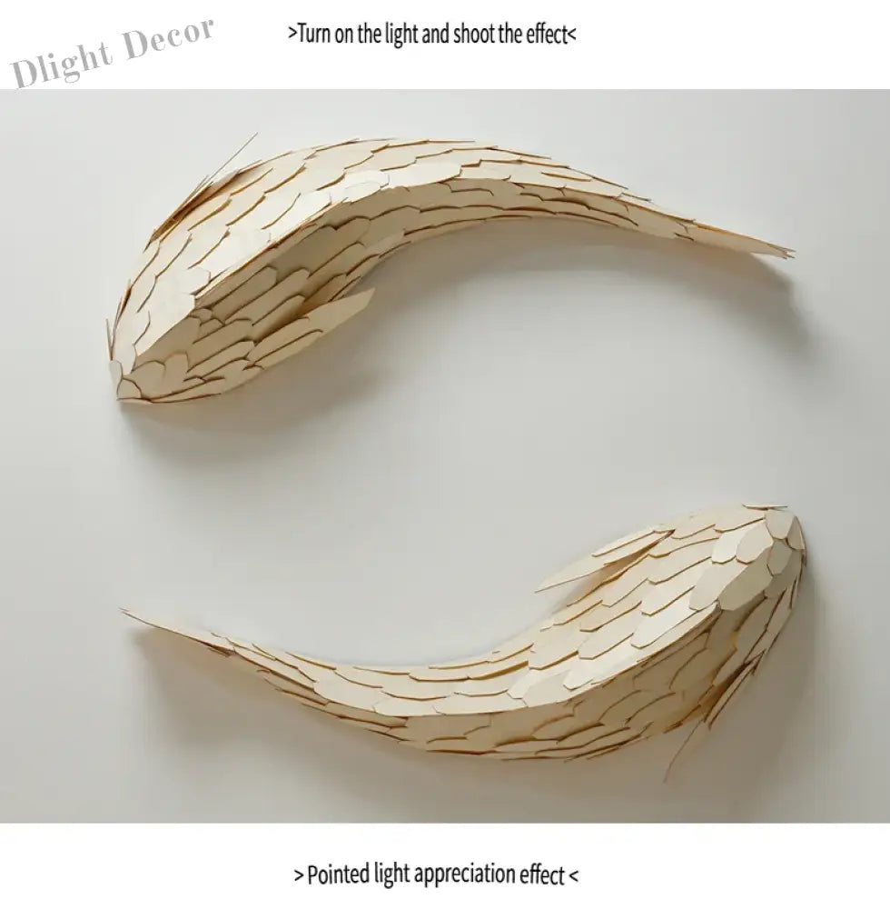 Dlight Decor Japanese Fish Wall Lamp Sculpture Wall Art
