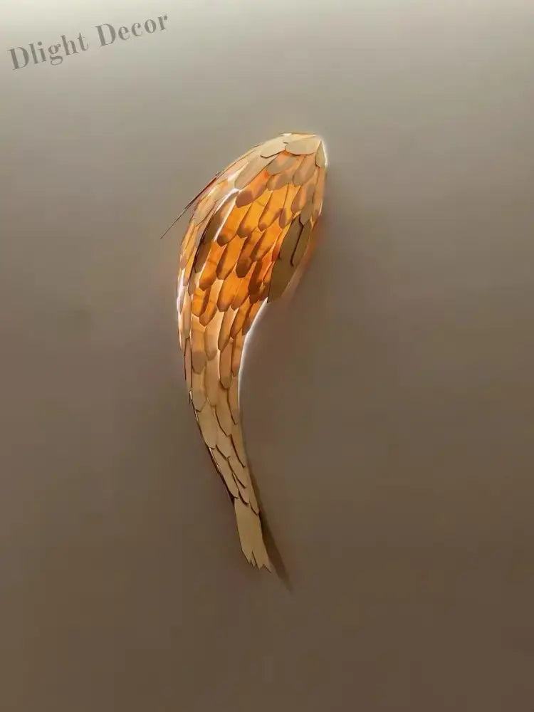 Dlight Decor Japanese Fish Wall Lamp Sculpture Wall Art