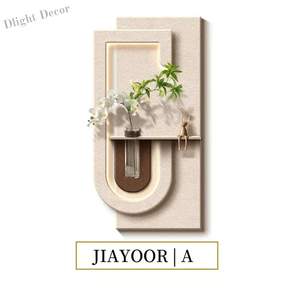 Dlight Decor LED Green Vase Wall Light for Hallways A / H100CM-W50CM / Remote Dimming|White Rabbit Wall Art