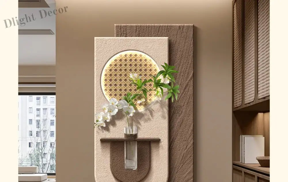 Dlight Decor LED Green Vase Wall Light for Hallways Wall Art