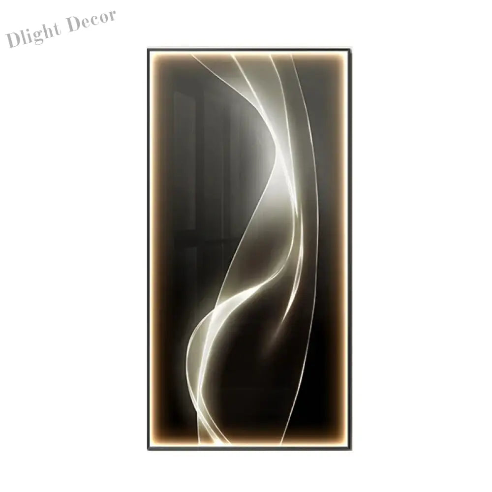 Dlight Decor Linear Wall Lamp for Modern Interiors B / 120X30CM / Dimmable warm light|Gold border Wall Art