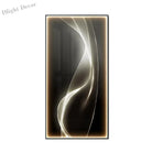 Dlight Decor Linear Wall Lamp for Modern Interiors B / 120X30CM / Dimmable warm light|Gold border Wall Art