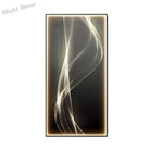 Dlight Decor Linear Wall Lamp for Modern Interiors E / 120X60CM / Dimmable warm light|Gold border Wall Art