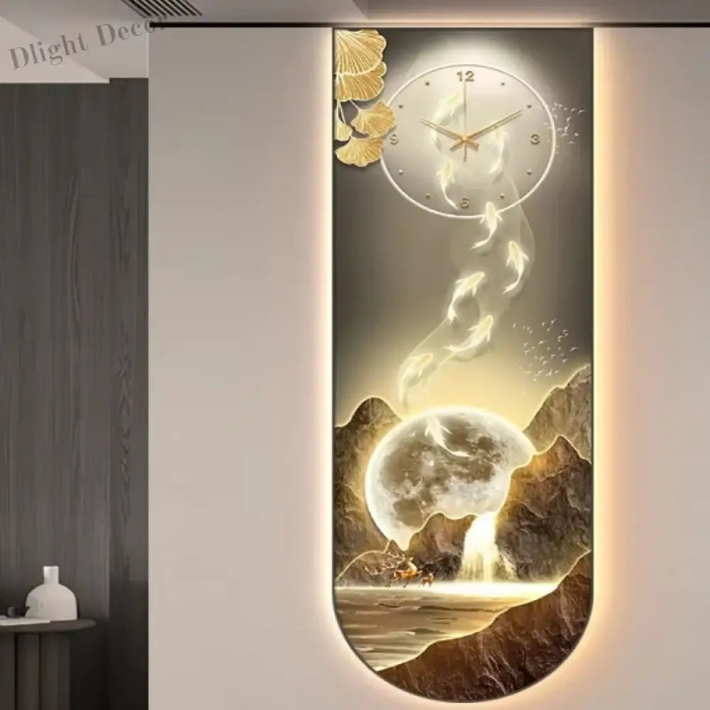 Dlight Decor Luminous Wall Clock with Elegant Glow Wall Art