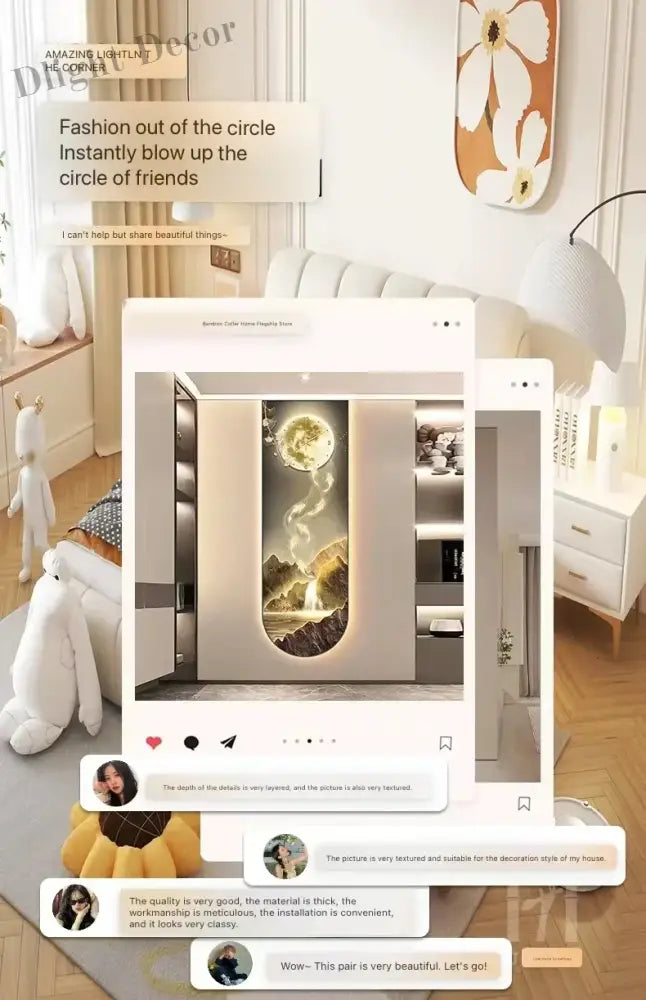 Dlight Decor Luminous Wall Clock with Elegant Glow Wall Art