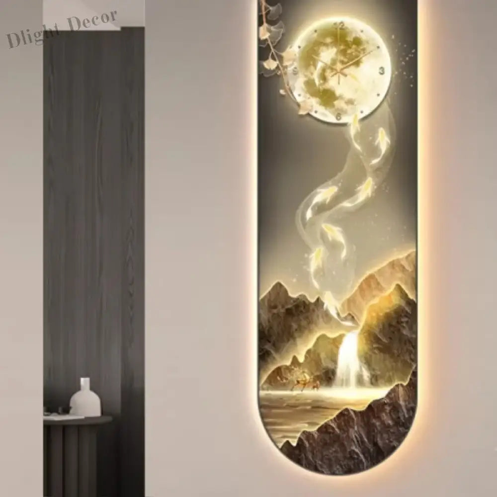 Dlight Decor Luminous Wall Clock with Elegant Glow Wall Art