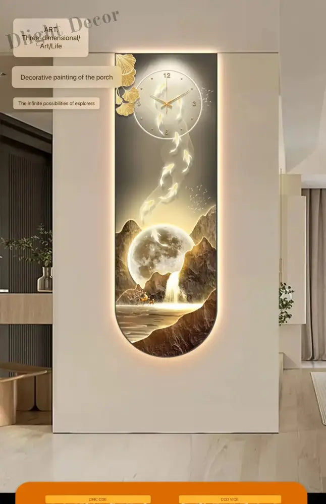 Dlight Decor Luminous Wall Clock with Elegant Glow Wall Art
