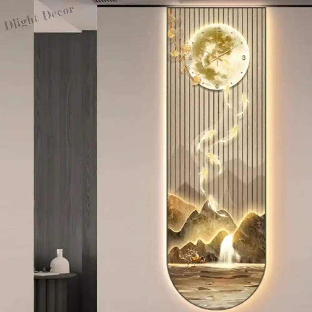 Dlight Decor Luminous Wall Clock with Elegant Glow Wall Art