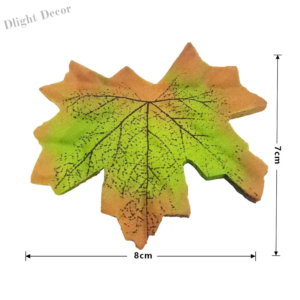 Dlight Decor Maple Leaves Set for Autumn Wall and Table Decor 8cm Green 50pcs