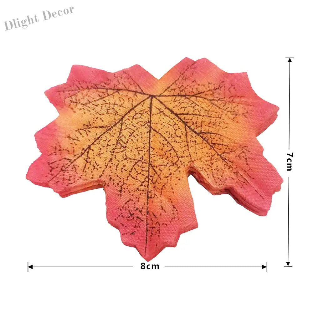 Dlight Decor Maple Leaves Set for Autumn Wall and Table Decor 8cm Red 50pcs