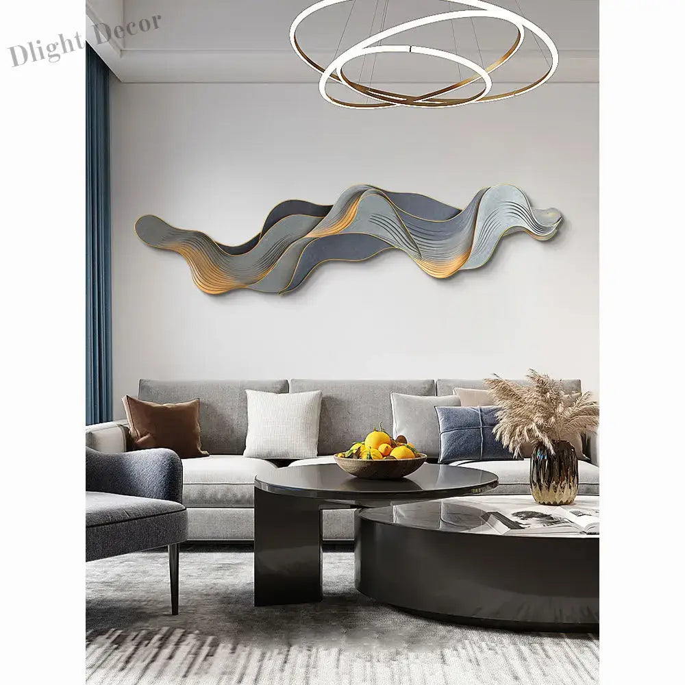 Dlight Decor Mountain LED Wall Art Light Panel B / 120x30 / Warm light Wall Art