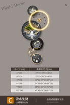 Dlight Decor Nine Fish Clock Wall Light Mural C / 70X150cm Wall Art