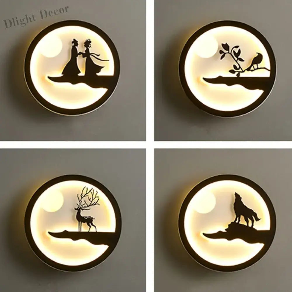 Dlight Decor Nordic Character Glow Wall Lamp Wall Art