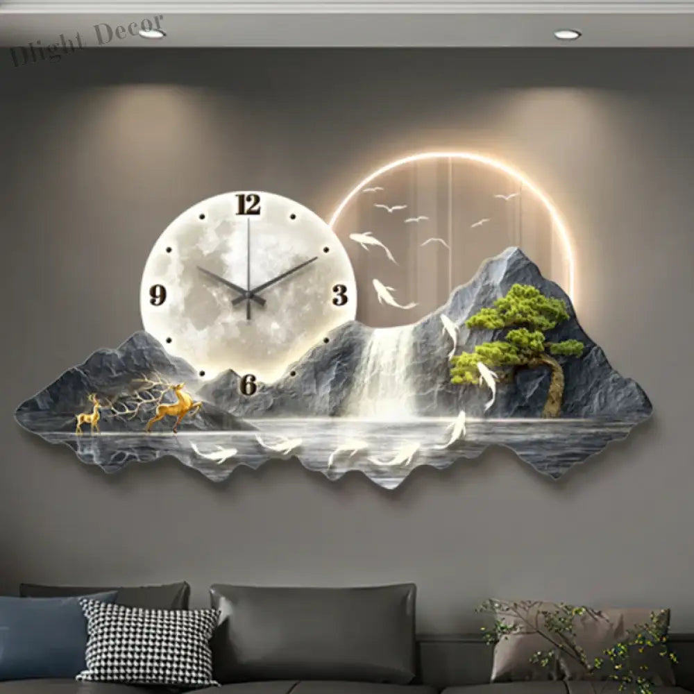 Dlight Decor Nordic Clock Wall Art for Modern Homes Wall Art