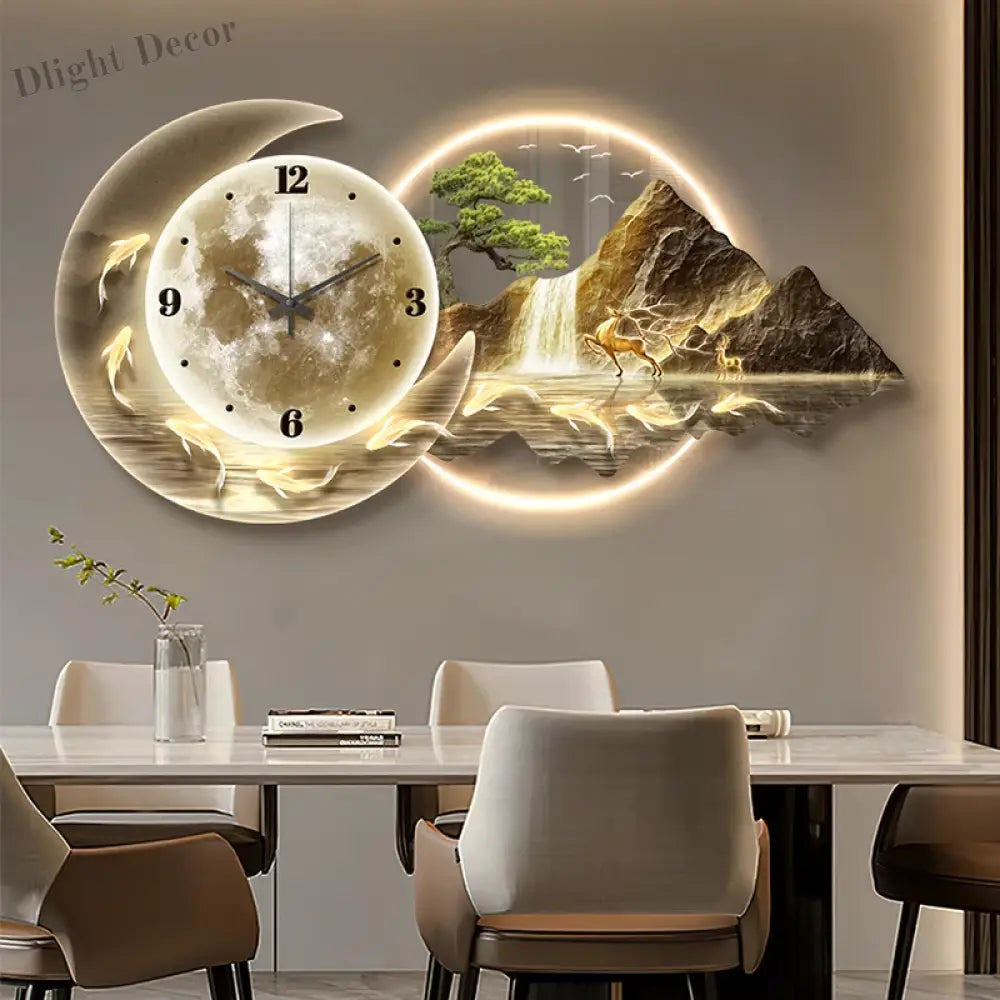 Dlight Decor Nordic Clock Wall Art for Modern Homes Wall Art