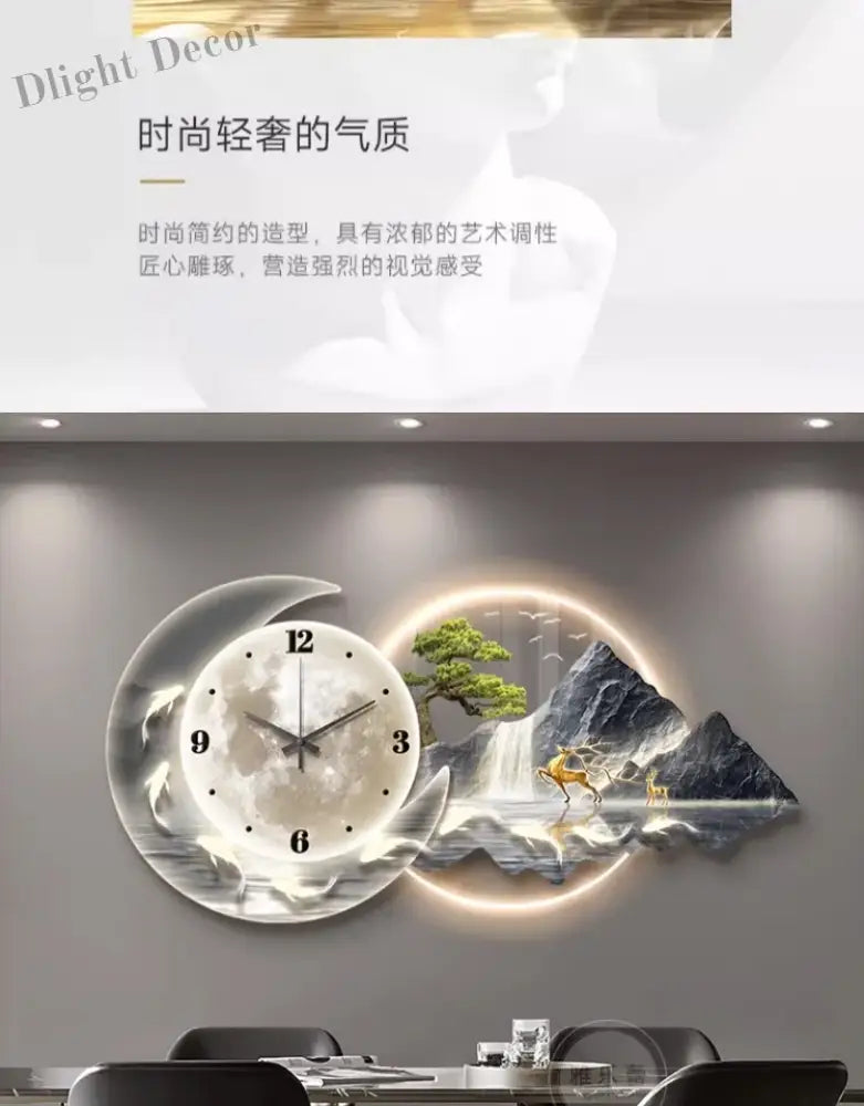 Dlight Decor Nordic Clock Wall Art for Modern Homes Wall Art