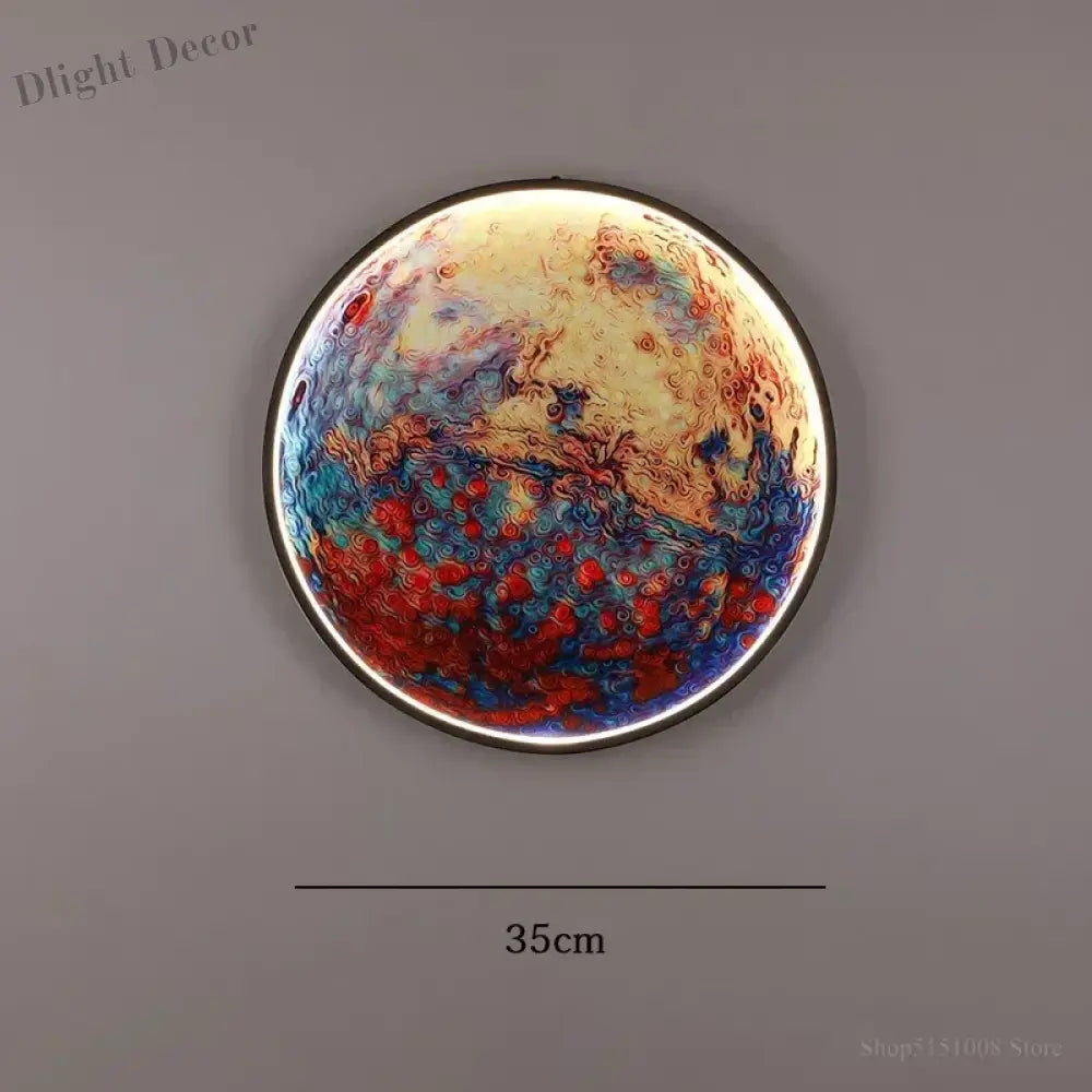 Dlight Decor Planet Mural Wall Light for Interiors C 35cm / Remote dimming Wall Art
