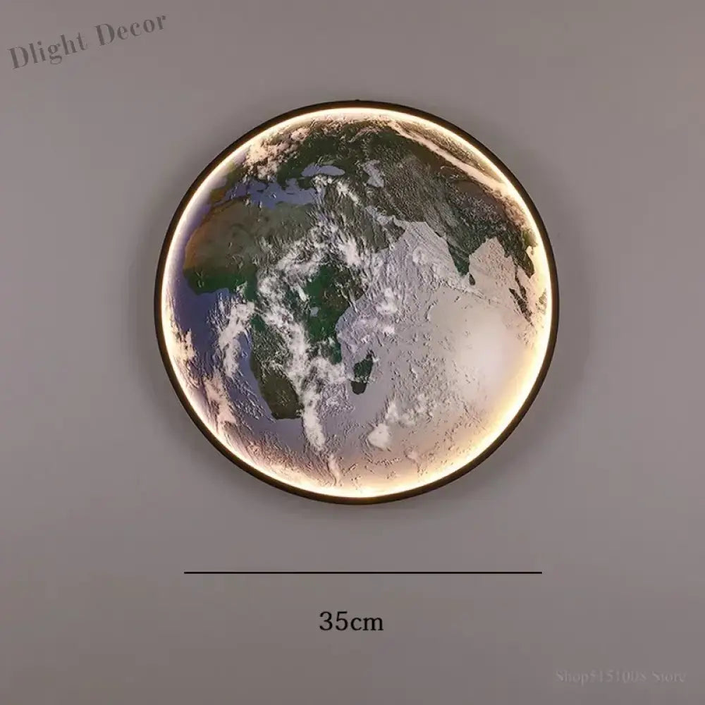 Dlight Decor Planet Mural Wall Light for Interiors Earth A 35cm / White light Wall Art