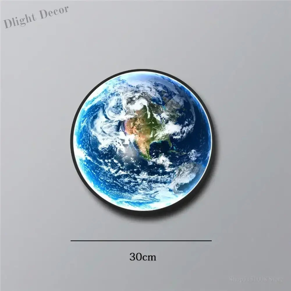 Dlight Decor Planet Mural Wall Light for Interiors Earth B 30cm / 3-color light Wall Art