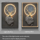 Dlight Decor Reindeer Wall Glow for Luxe Entry Spaces A / 120X30CM / Dimmable cool light|Gold border Wall Art