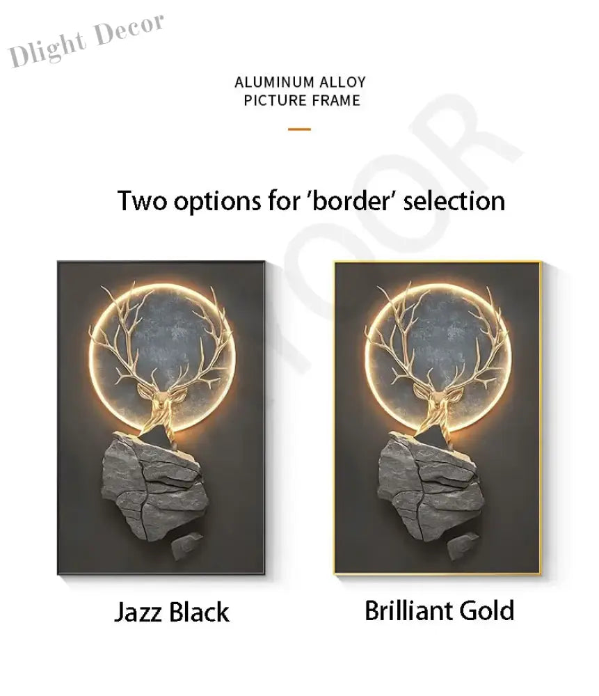 Dlight Decor Reindeer Wall Glow for Luxe Entry Spaces Wall Art