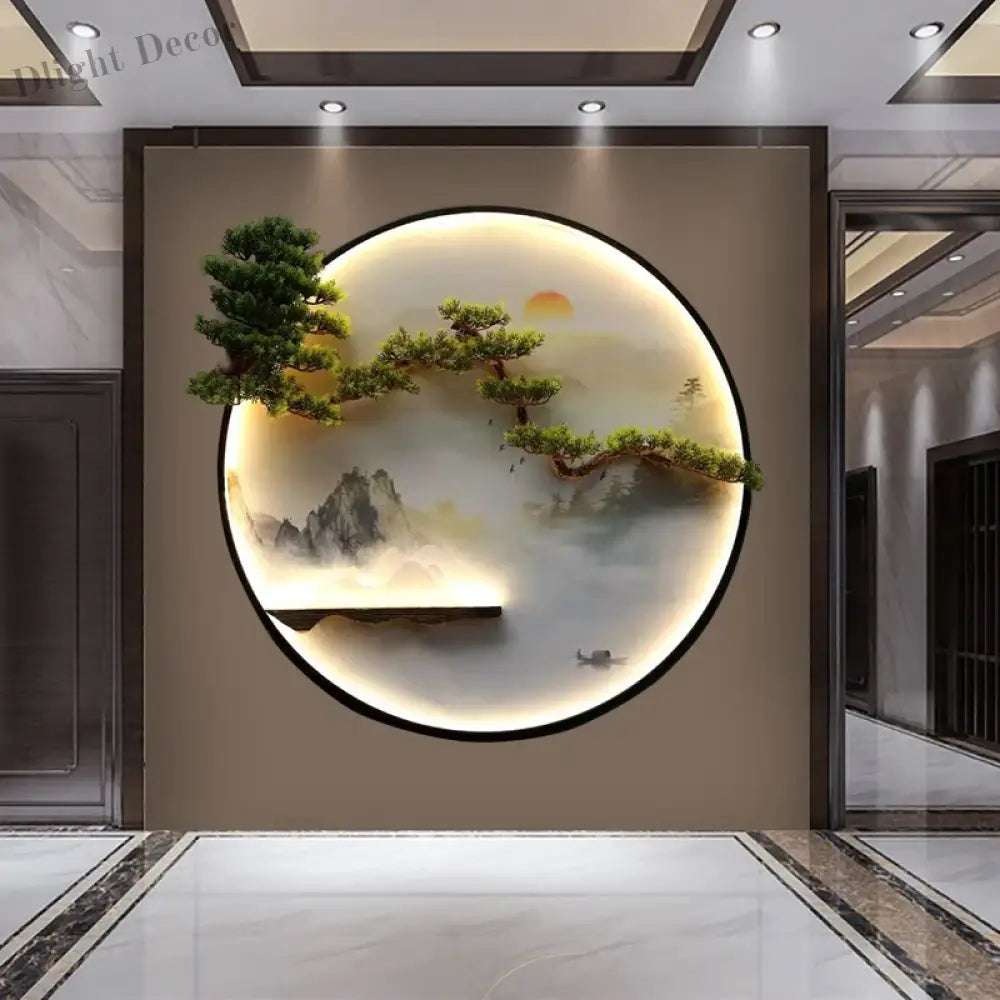 Dlight Decor Round 3D LED Wall Art Light Wall Art