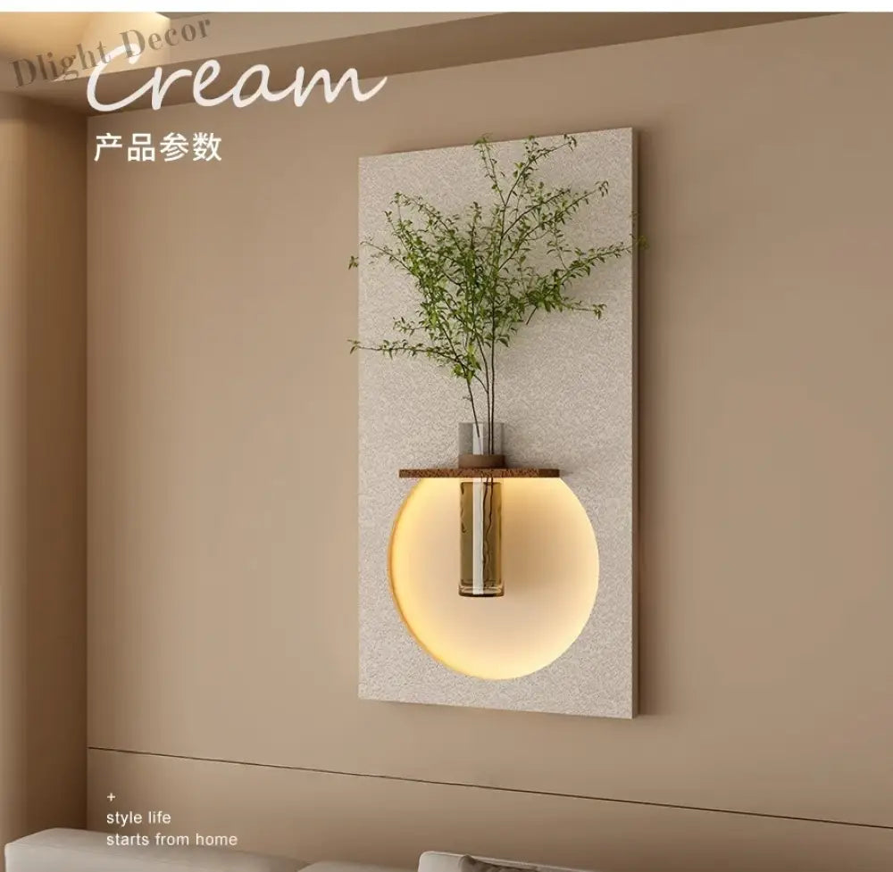 Dlight Decor Sandstone Vase Wall Lamp for Hallways Wall Art