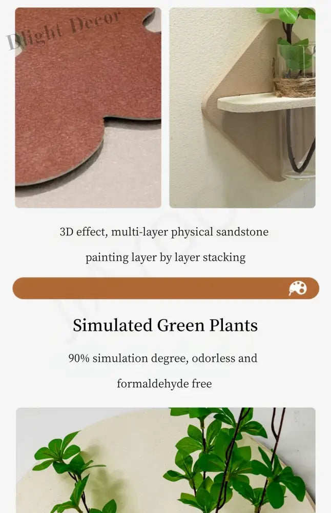 Dlight Decor Sandstone Vase Wall Lamp for Hallways Wall Art