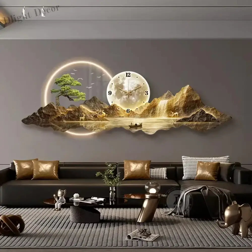 Dlight Decor Silent LED Wall Clock in Nordic Style wall Art