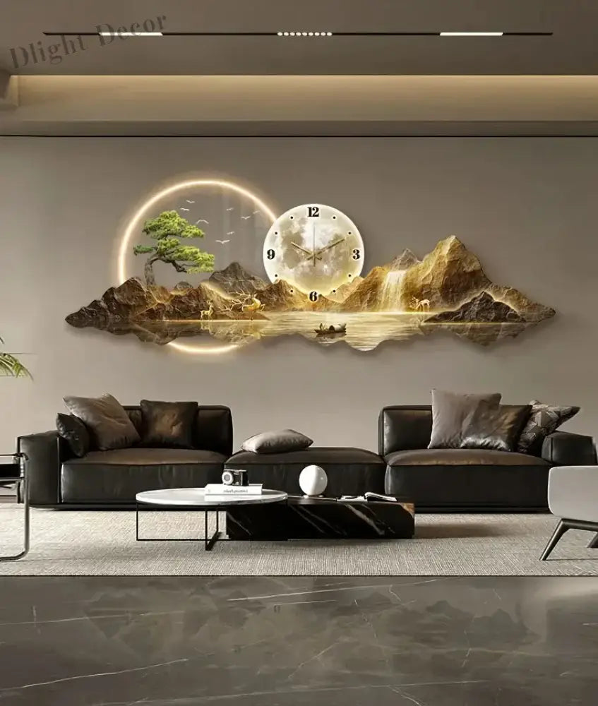 Dlight Decor Silent LED Wall Clock in Nordic Style wall Art
