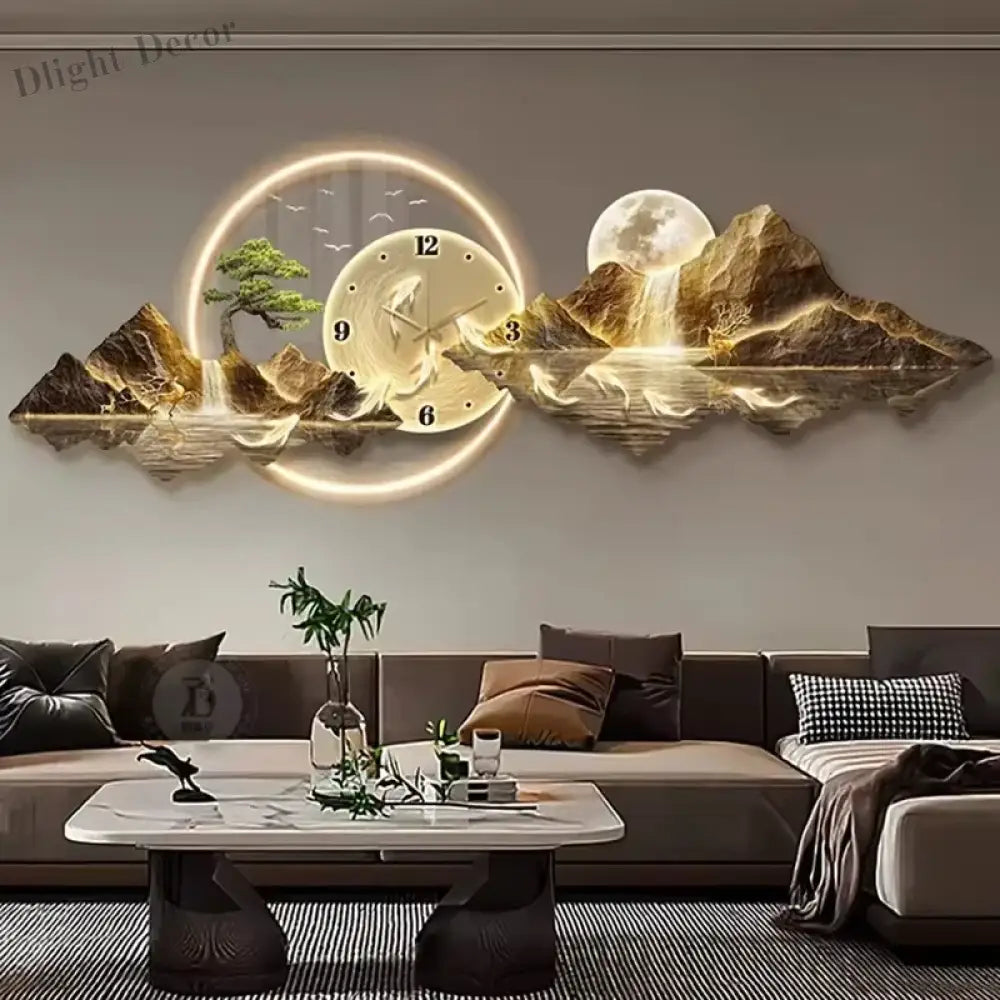 Dlight Decor Silent LED Wall Clock in Nordic Style wall Art