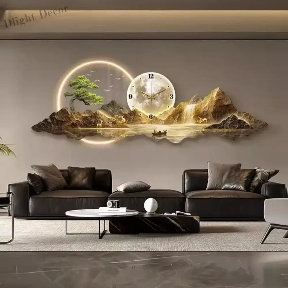 Dlight Decor Silent LED Wall Clock in Nordic Style wall Art