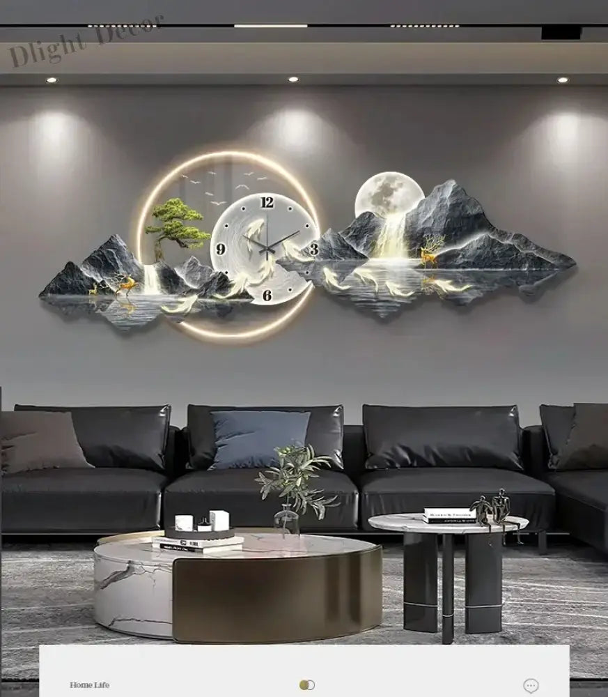 Dlight Decor Silent LED Wall Clock in Nordic Style wall Art
