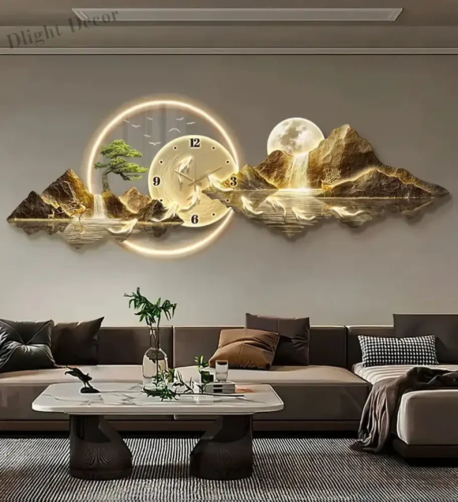 Dlight Decor Silent LED Wall Clock in Nordic Style wall Art