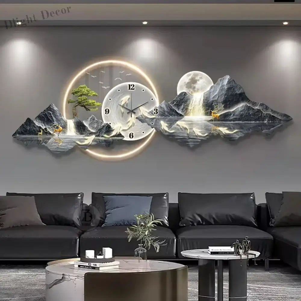 Dlight Decor Silent LED Wall Clock in Nordic Style wall Art