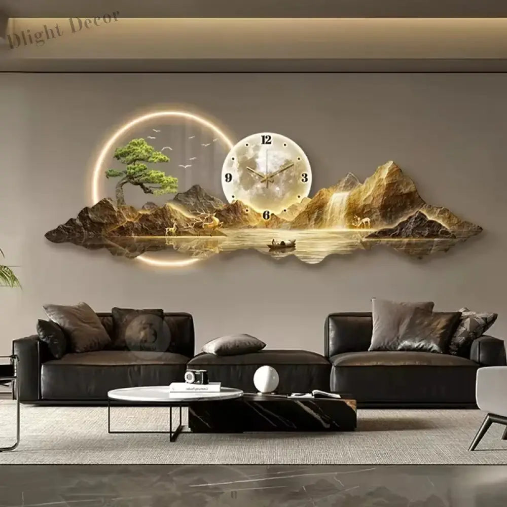 Dlight Decor Silent LED Wall Clock in Nordic Style wall Art